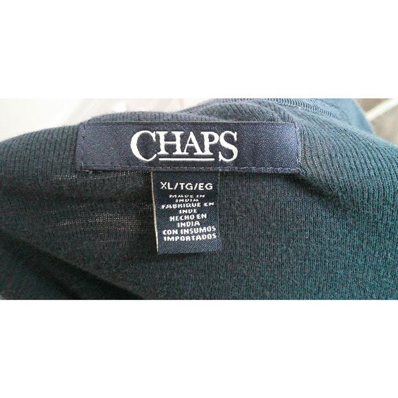 Chaps V-neck Long Sleeve, Floral T-shirt Women's XL - Picture 5 of 6